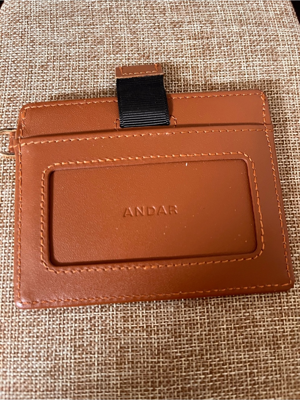 Andar Denner Wallet Cardholder Brown Small Petite Key Strap Ring Pull Tab